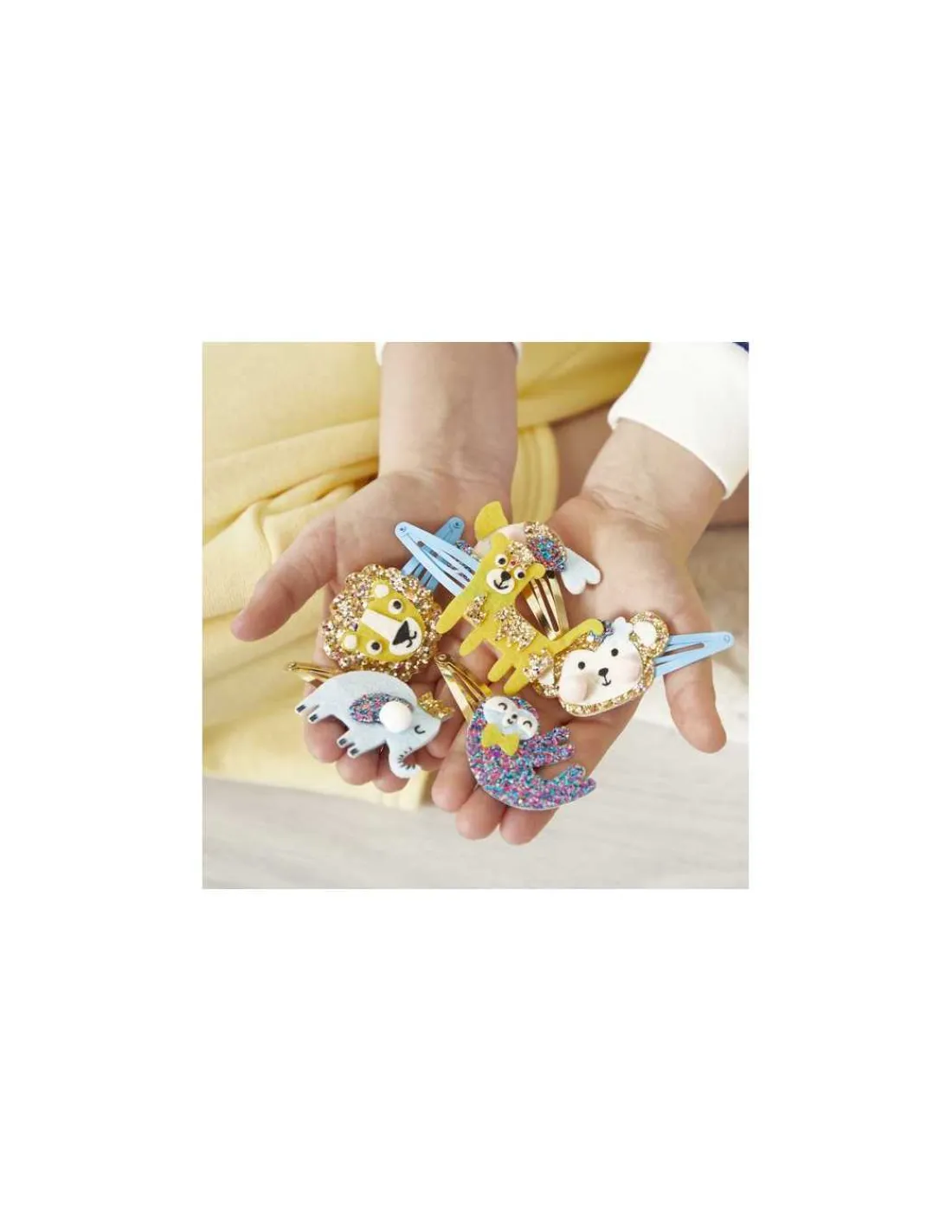 Janod 6 barrettes pailletées à créer Exotic Animals -