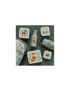 Enfant A little lovely company 4 boites à goûter amis de la forêt sauge -