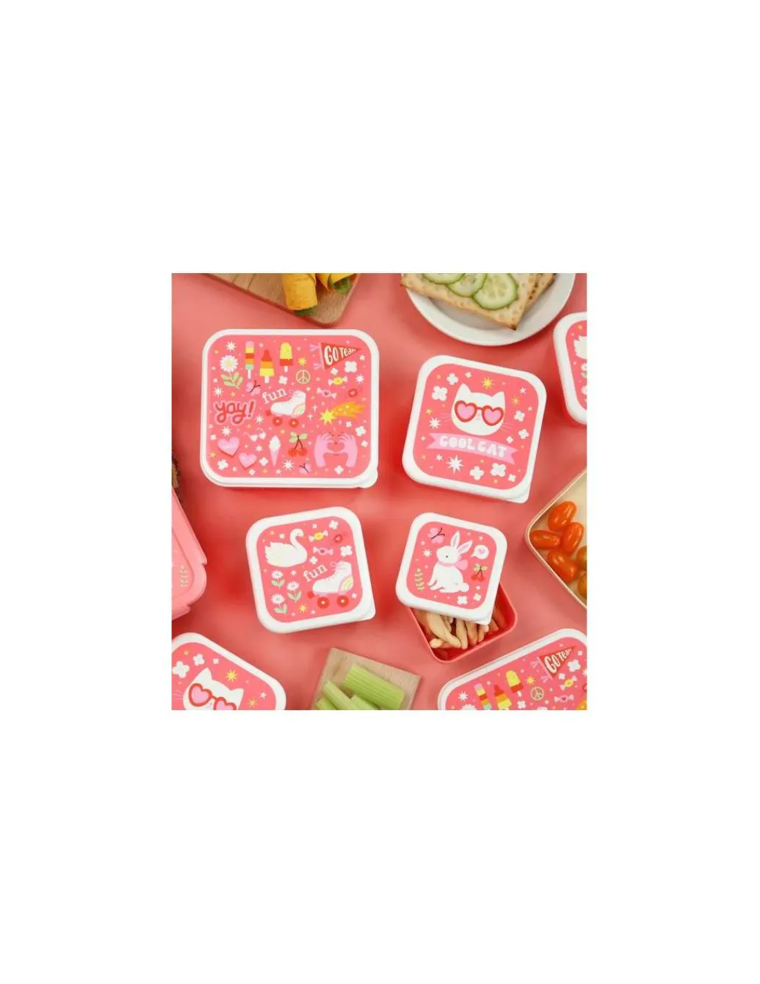 Enfant A little lovely company 4 boites à goûter Fun -