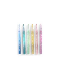 Moulin Roty 6 feutres à paillettes Les Rosalies -