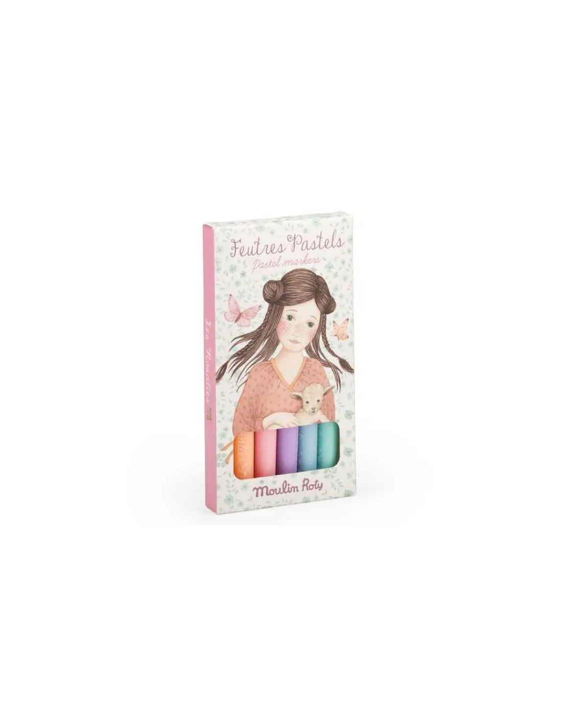 Enfant Moulin Roty 6 feutres pastels Les Rosalies -