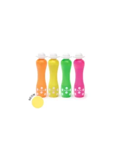 Djeco 4 Marqueurs gros pois Néon -