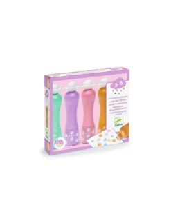 Djeco 4 Marqueurs gros pois Pearly -