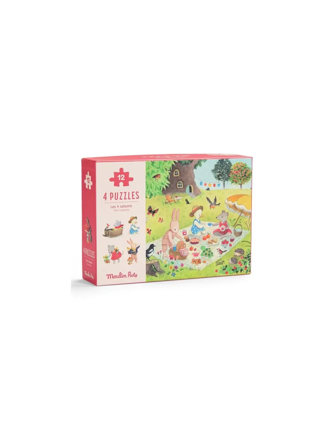 Enfant Moulin Roty 4 mini puzzles Les Saisons -
