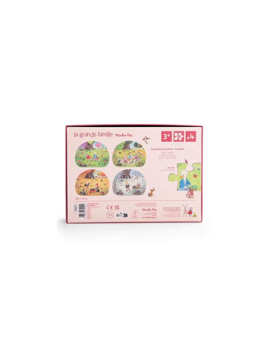 Enfant Moulin Roty 4 mini puzzles Les Saisons -