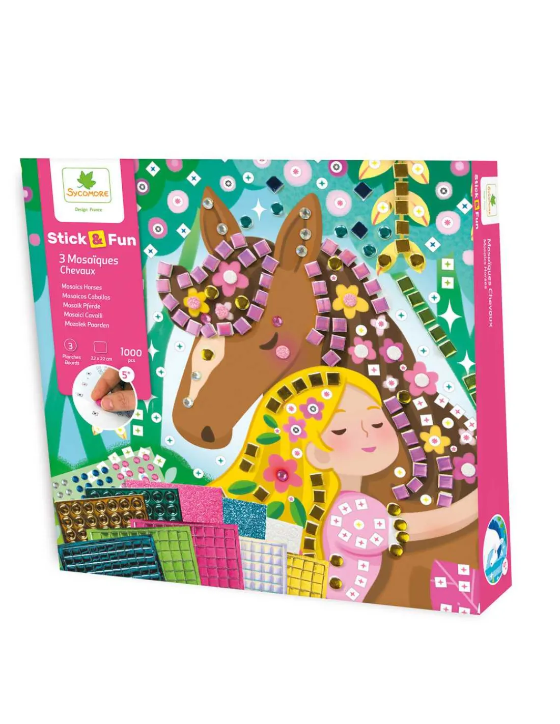 Sycomore 3 mosaïques chevaux -