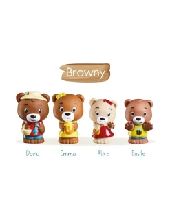 Klorofil 4 personnages famille ours Browny