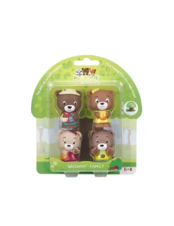 Klorofil 4 personnages famille ours Browny