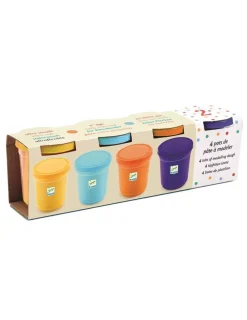 Djeco 4 pots de pâte à modeler nature -