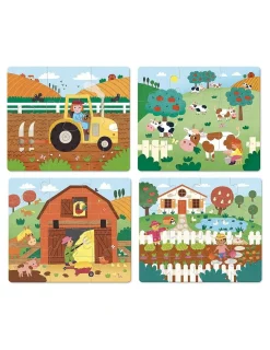 Vilac 4 puzzles évolutifs la ferme -