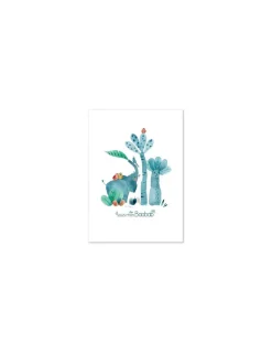 Enfant Moulin Roty Affiche Bergamote l'éléphant Sous mon Baobab -