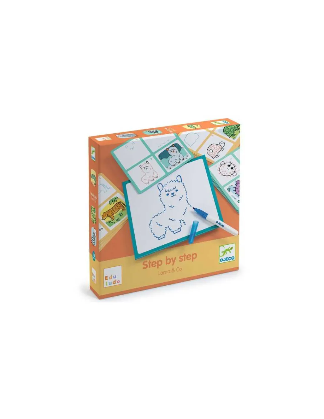Enfant Djeco Apprendre à dessiner Step by step Lama & Co -