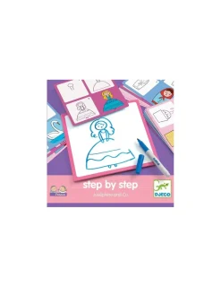 Djeco Apprendre à dessiner Step by step Joséphine and Co -