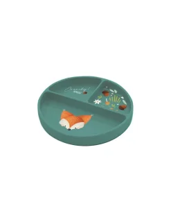 Sassi junior Assiette en silicone Crunchy le renard - Sassi