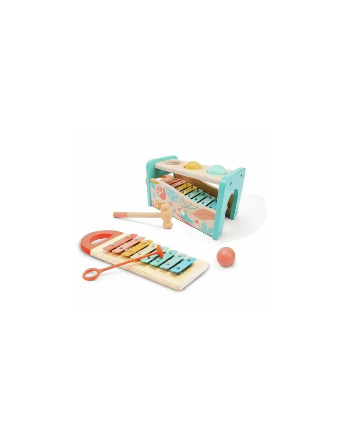 Hape Toys Banc à marteler xylophone Jungle - Hape