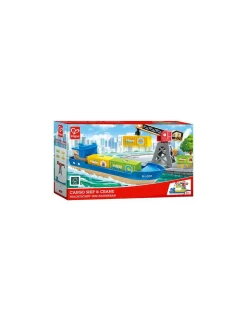 Hape Toys Bateau cargo et grue - Hape