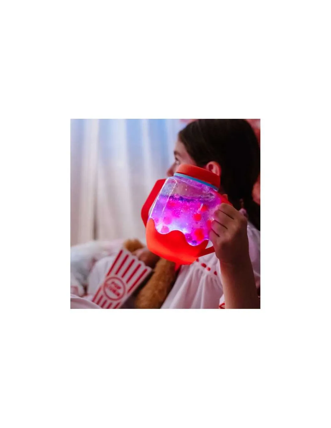 Glo Pals Bocal de jeu sensoriel corail -