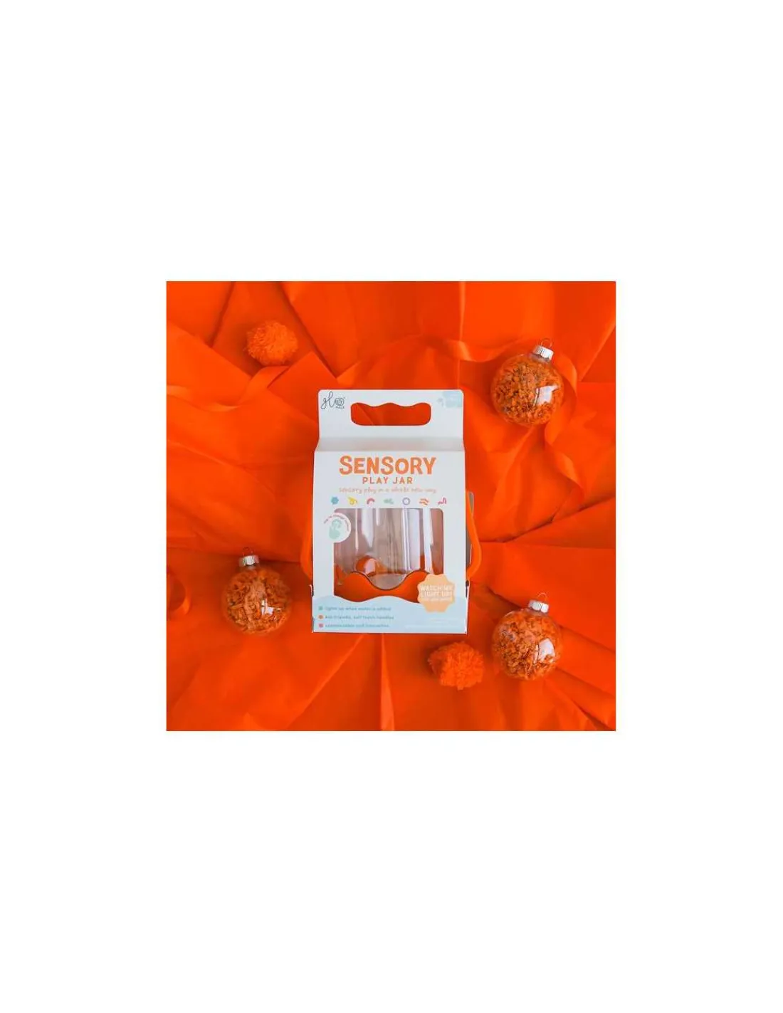 Glo Pals Bocal de jeu sensoriel orange -