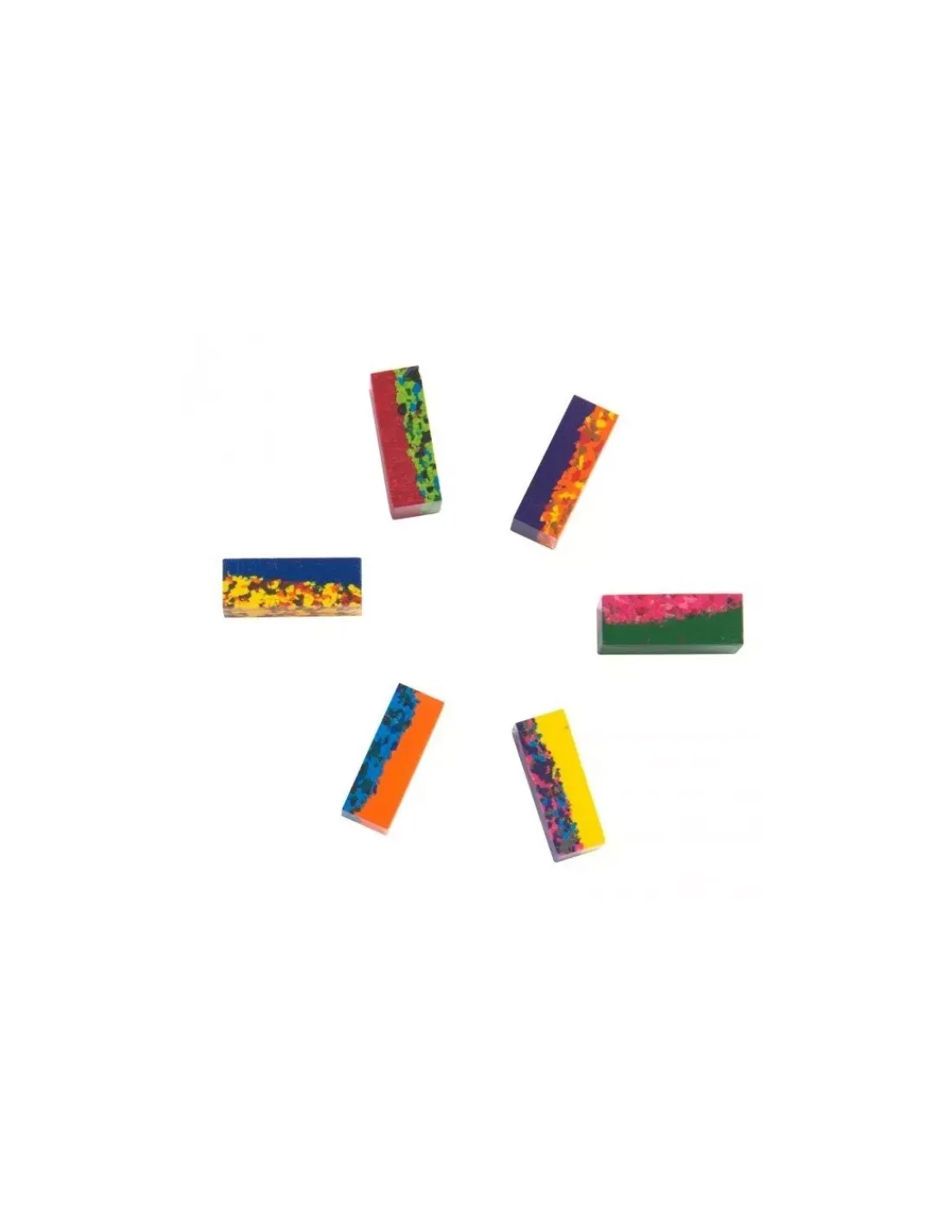 Enfant Moulin Roty Boîte de 6 pierres de cire multicolores -