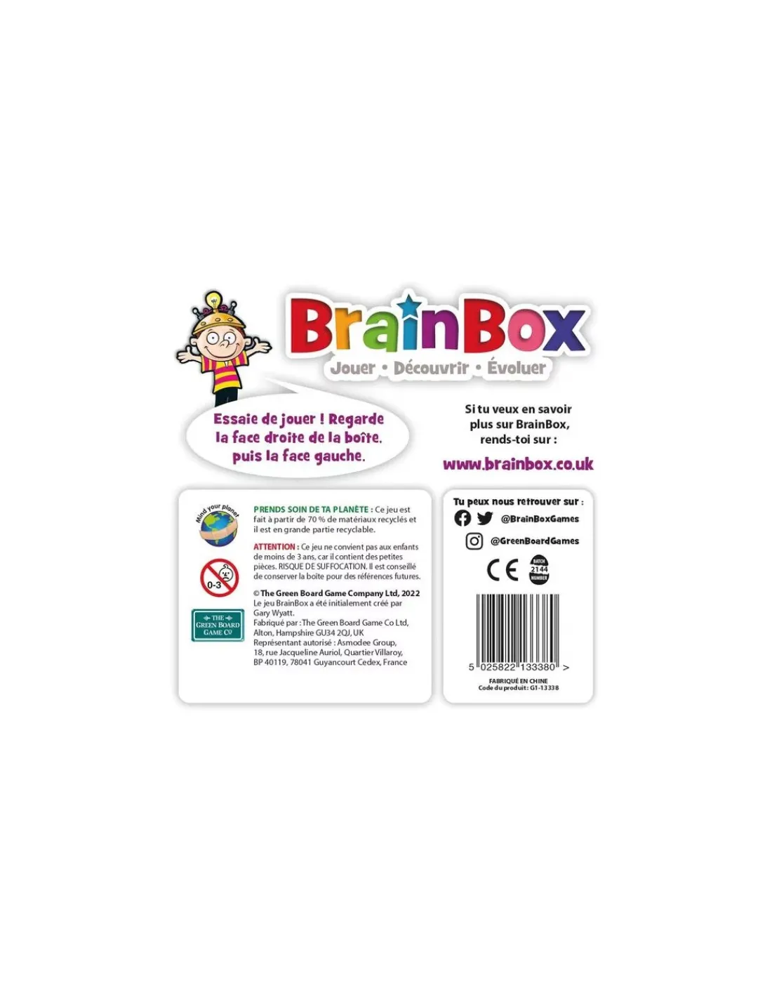 Enfant Asmodee Brainbox dinosaures