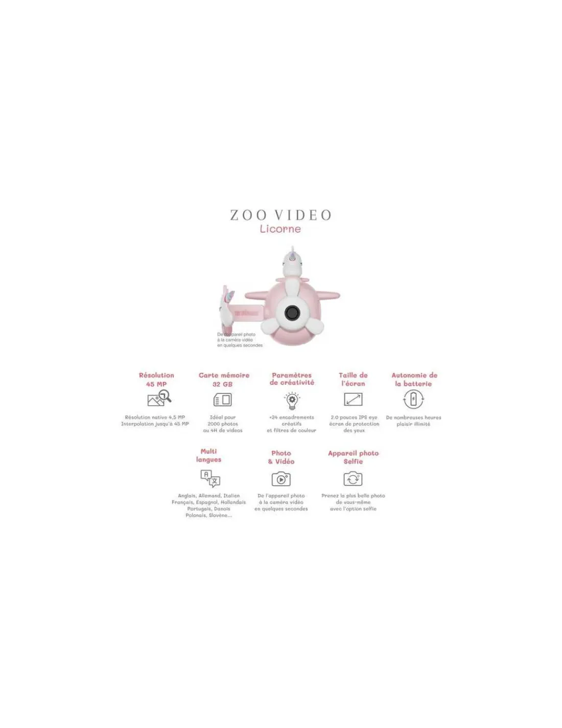 Enfant The Zoofamily Camera Licorne Zoo Video -