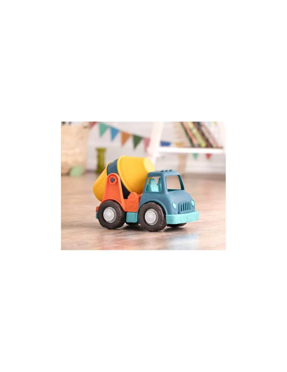 B.Toys Camion toupie jaune et bleu -