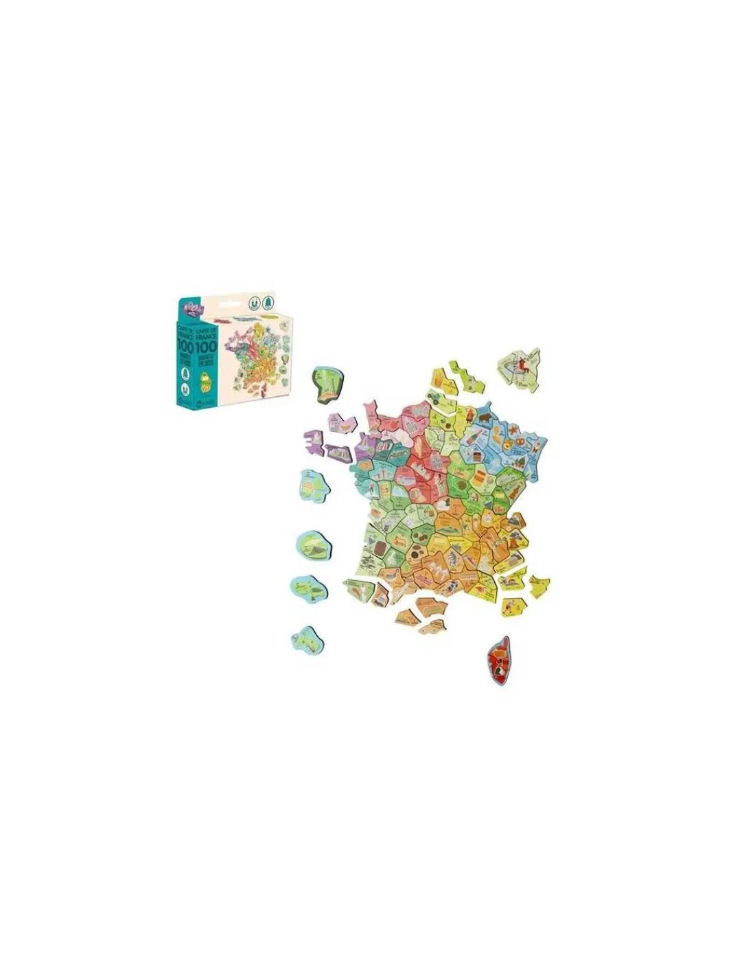 Jeujura Carte de France magnétique -