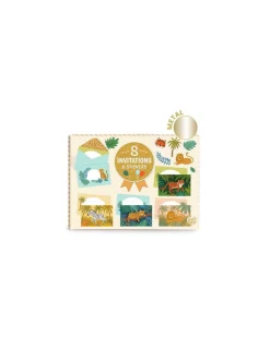 Lovely Paper by Djeco Cartes d'invitation Animaux de la Jungle - Djeco