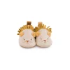 Moulin Roty Chaussons cuir lion beige Sous mon baobab 0/6 m -