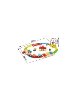 Hape Toys Chemin de fer puzzle arc en ciel - Hape
