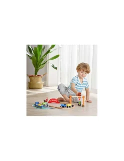 Hape Toys Circuit de train cargo et grue - Hape