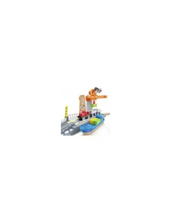 Hape Toys Circuit de train de cargaison avec port maritime - Hape
