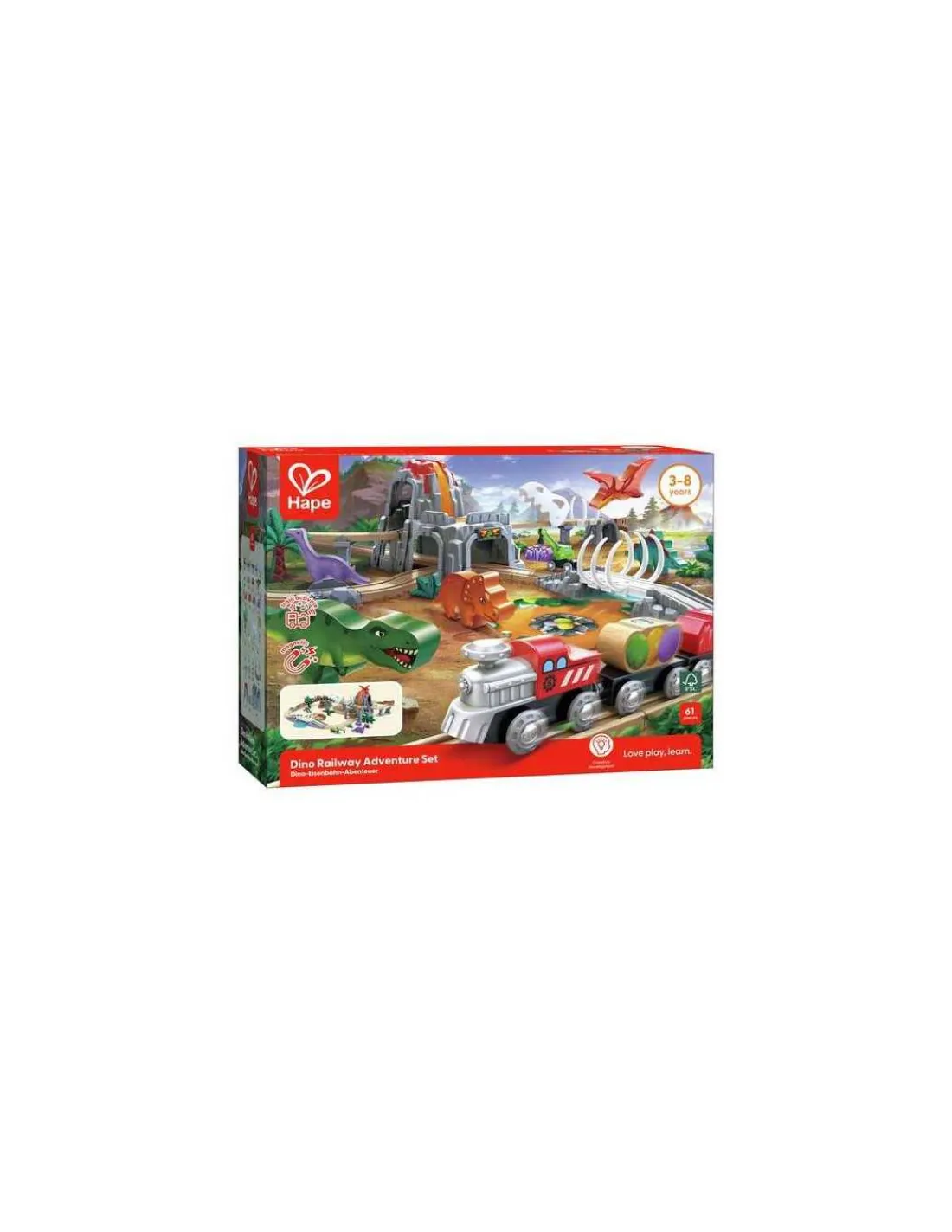 Hape Toys Circuit de train Dino Adventure - Hape