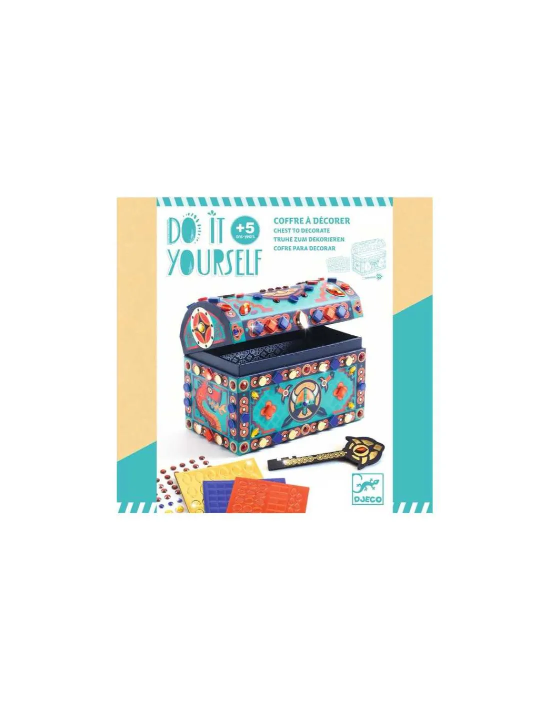 Djeco Coffre à décorer Super trésor - Do it Yourself -