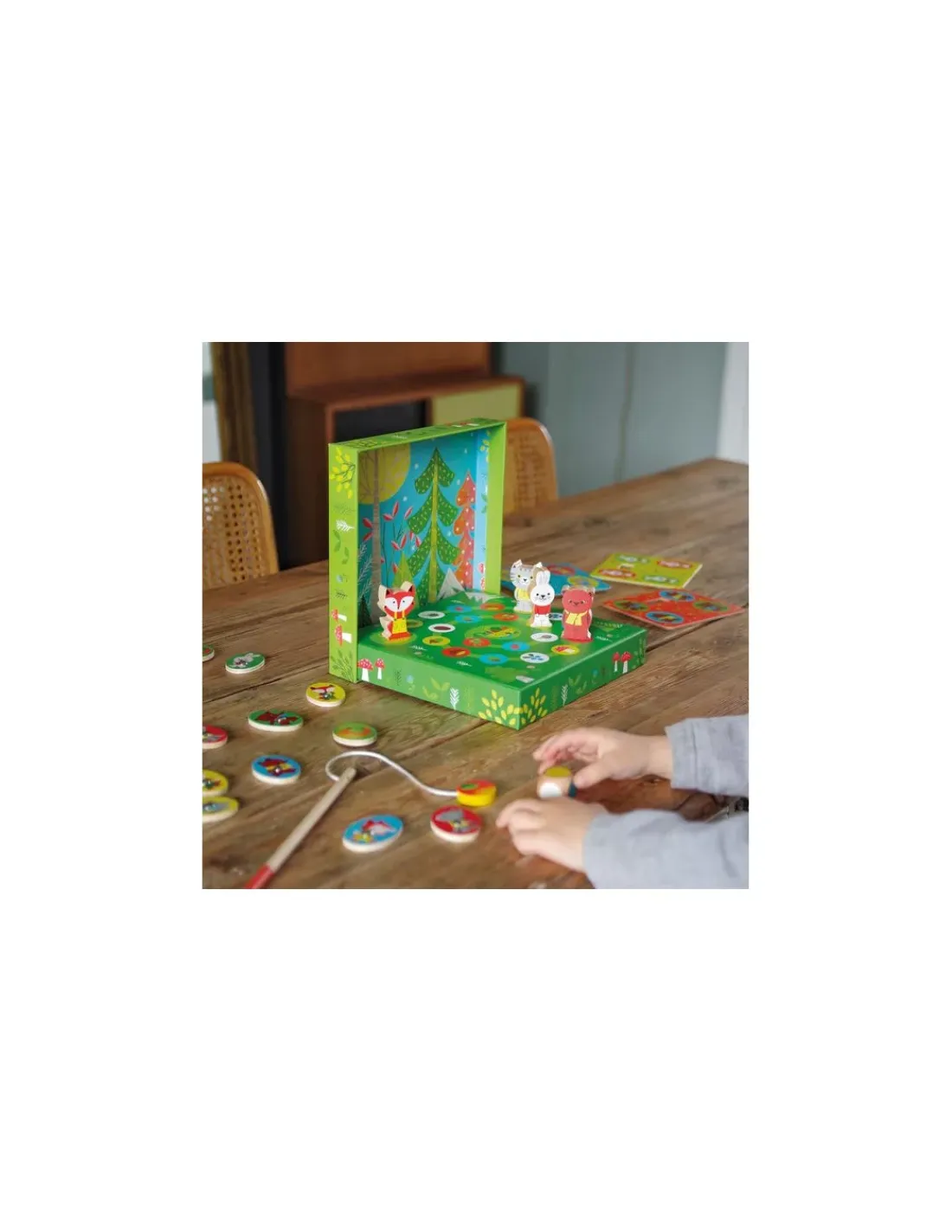 Enfant Djeco Coffret 4 jeux Ludo Wood -