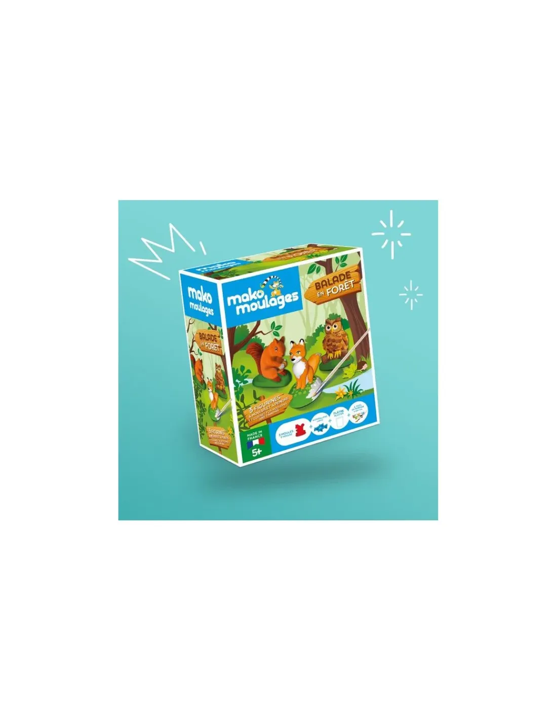 Mako creations Coffret 3 moules Balade en forêt - Mako moulages