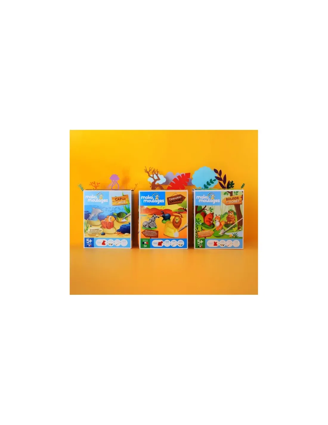 Mako creations Coffret 3 moules Balade en forêt - Mako moulages