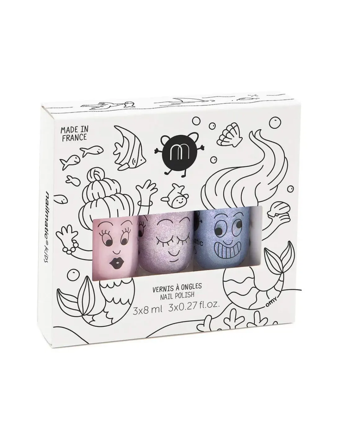Enfant nailmatic KIDS Coffret 3 vernis MERMAID