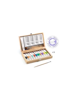 Djeco Coffret d'artiste 12 gouaches -