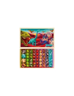 Billes and Co Coffret de 52 billes Dinosaures - Billes & Co
