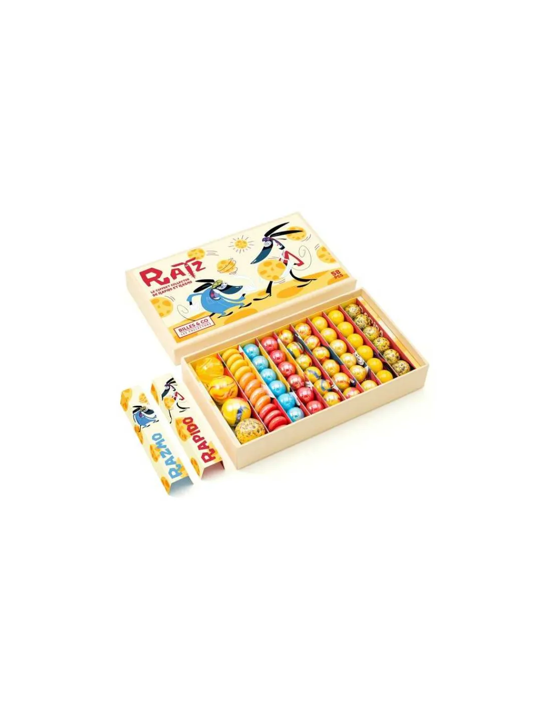 Billes and Co Coffret de 58 billes Ratz - Billes & Co