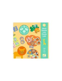 Enfant Djeco Coffret de 5 jeux Animaux sauvages -