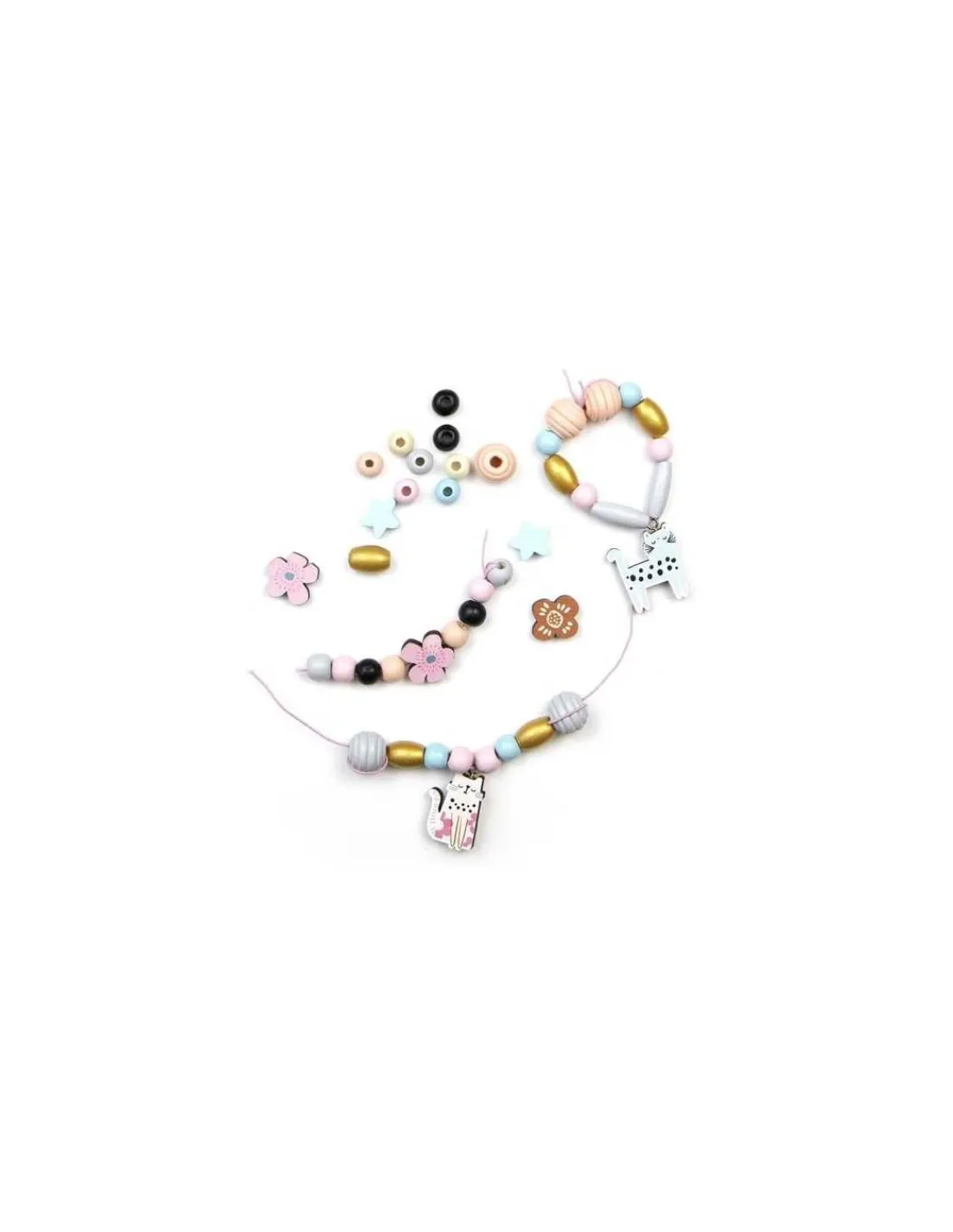 Sycomore Coffret de perles en bois Chat -