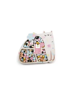 Sycomore Coffret de perles en bois Chat -