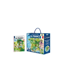Sassi junior Coffret livre et puzzle La France - Sassi