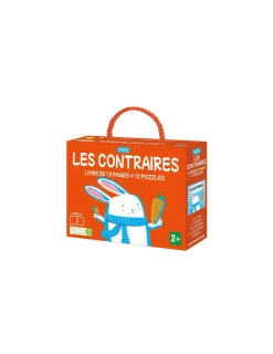 Sassi junior Coffret livre et puzzle Les contraires - Sassi