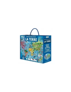Enfant Sassi junior Coffret livre et puzzle La Terre - Sassi