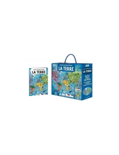 Enfant Sassi junior Coffret livre et puzzle La Terre - Sassi