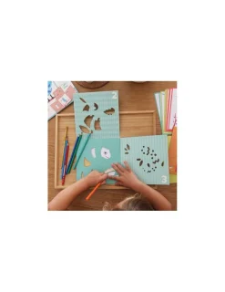 Djeco Coloriage 3 pochoirs pour une image -