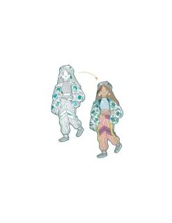 Djeco Coloriage mode Angèle & ses amies Les Demoiselles -